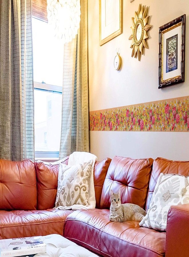 WallDesign إطار جداري عصري مزين برسومات زهور متعددة من WallDesign - عرض 5.25 بوصة × طول 5 أقدام - Image 4